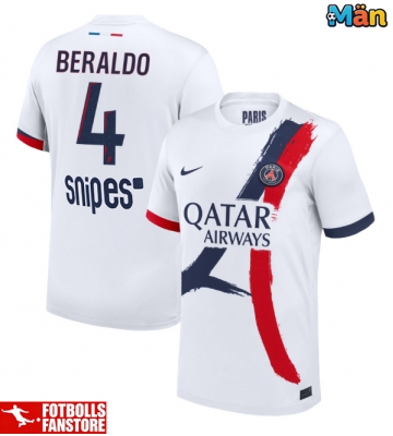 Paris Saint-Germain Lucas Beraldo #4 Bortatröja 2025-26 Kortärmad